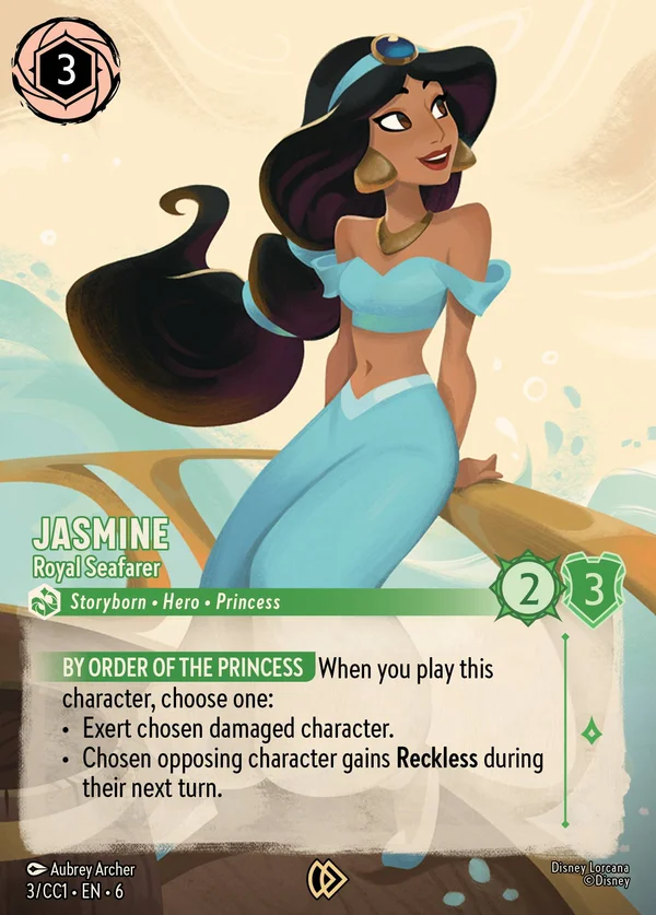 Jasmine - Royal Seafarer — Disney Lorcana Character card from Azurite Sea
