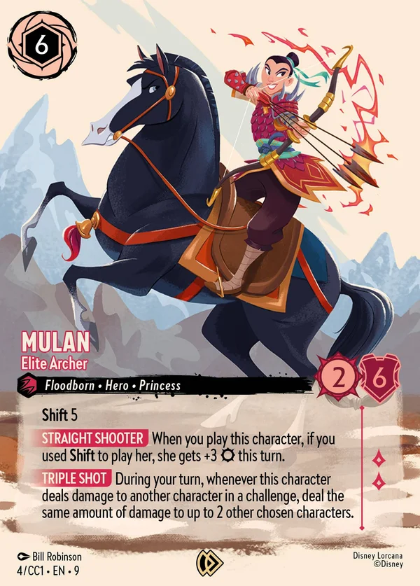 Mulan - Elite Archer — Disney Lorcana Character card from Fabled