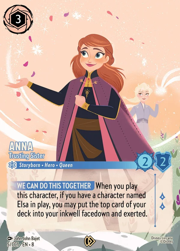 Anna - Trusting Sister — Disney Lorcana Character card from The Reign of Jafar