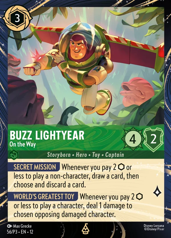 Buzz Lightyear - On the Way — Disney Lorcana Character card from Wilds Unknown