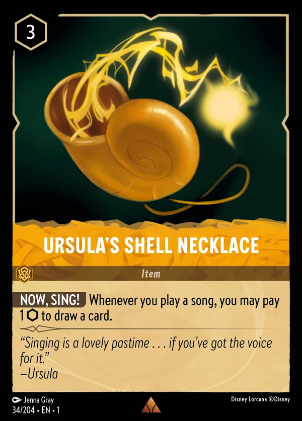 Ursula's Shell Necklace — Disney Lorcana Item card from The First Chapter