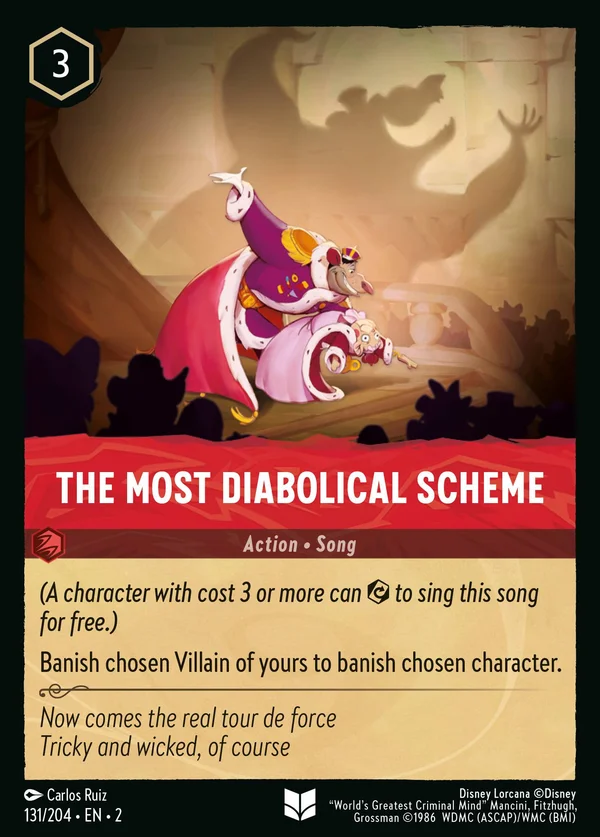 The Most Diabolical Scheme — Disney Lorcana Action card from Rise of the Floodborn