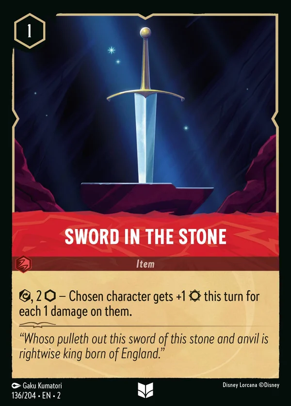 Sword in the Stone — Disney Lorcana Item card from Rise of the Floodborn