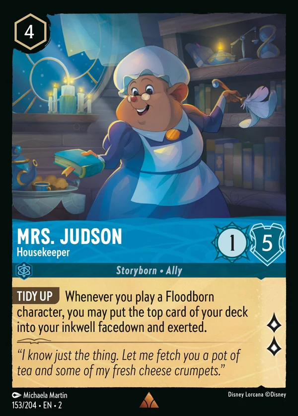 Mrs. Judson - Housekeeper — Disney Lorcana Character card from Rise of the Floodborn