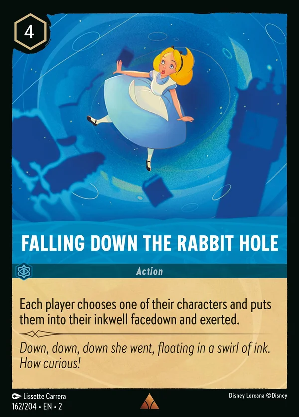 Falling Down the Rabbit Hole — Disney Lorcana Action card from Rise of the Floodborn