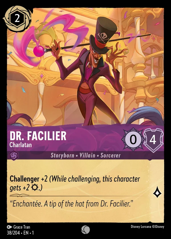 Dr. Facilier - Charlatan — Disney Lorcana Character card from The First Chapter