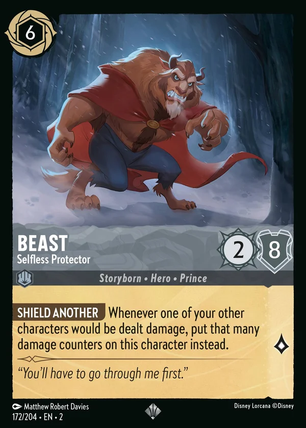 Beast - Selfless Protector — Disney Lorcana Character card from Rise of the Floodborn