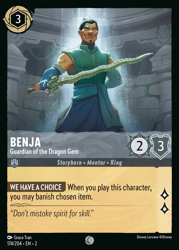 Benja - Custode della Gemma Drago — Disney Lorcana Personaggio card from Rise of the Floodborn
