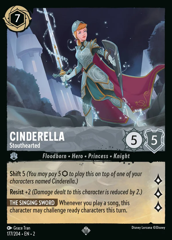 Cinderella - Stouthearted — Disney Lorcana Character card from Rise of the Floodborn