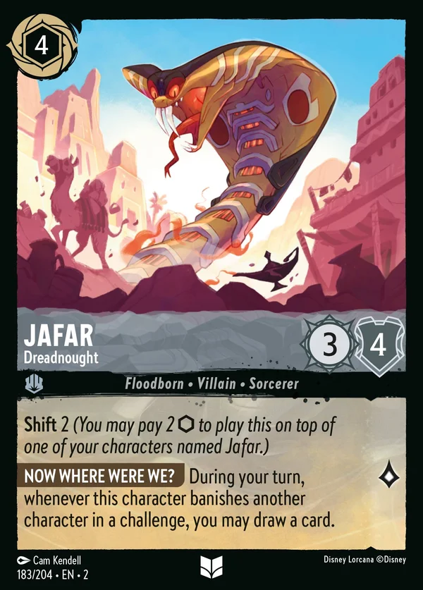 Jafar - Dreadnought — Disney Lorcana Character card from Rise of the Floodborn