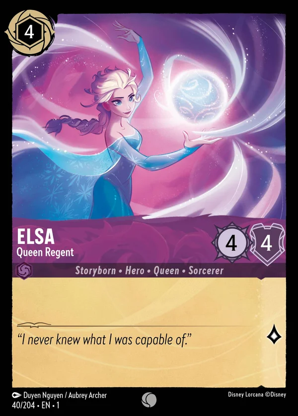Elsa - Queen Regent — Disney Lorcana Character card from The First Chapter
