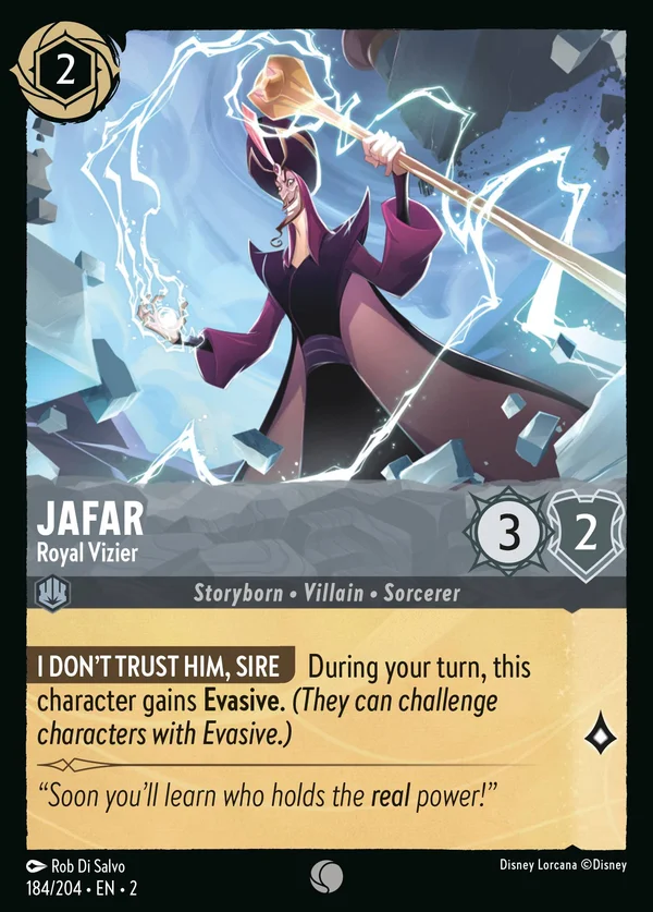 Jafar - Royal Vizier — Disney Lorcana Character card from Rise of the Floodborn