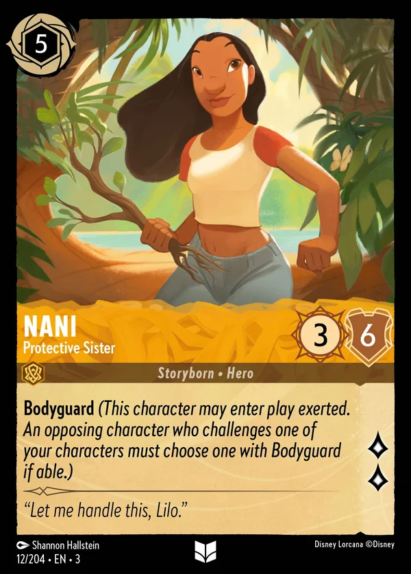 Nani - Sorella Protettiva — Disney Lorcana Personaggio card from Into the Inklands