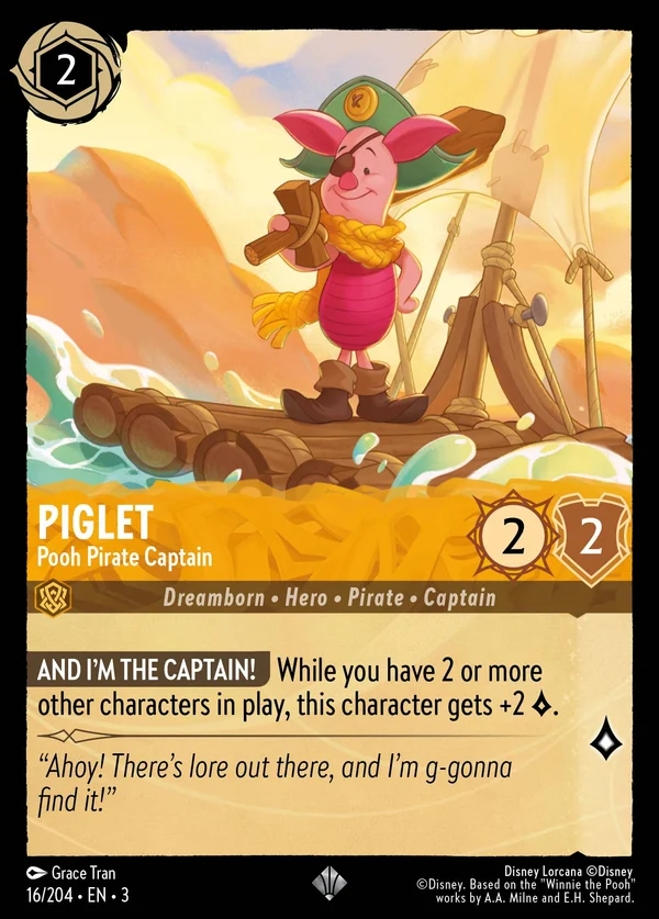 Pimpi - Capitano del Pirata Pooh — Disney Lorcana Personaggio card from Into the Inklands
