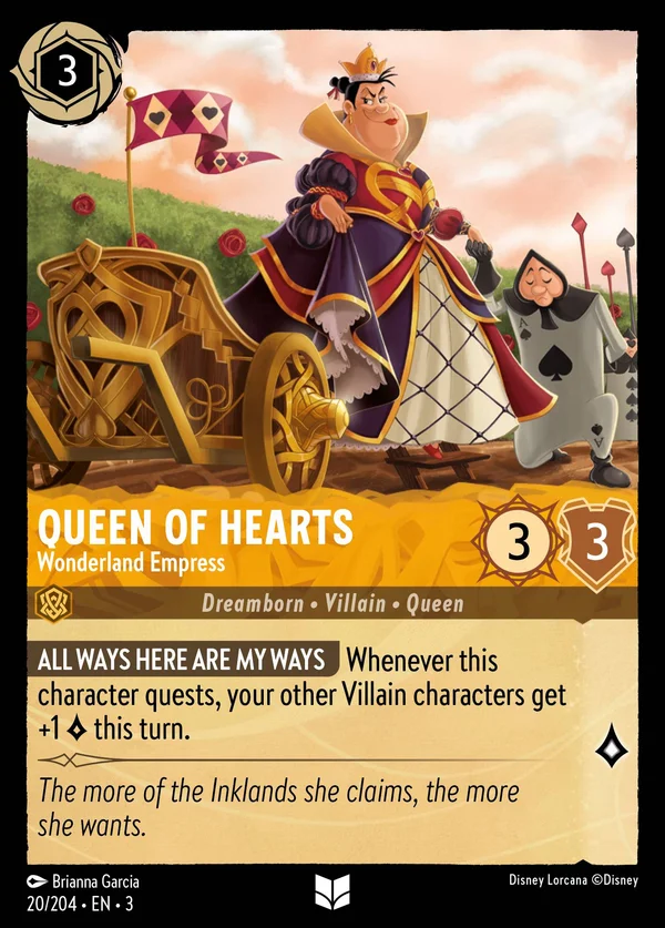 La Regina di Cuori - Imperatrice del Paese delle Meraviglie — Disney Lorcana Personaggio card from Into the Inklands