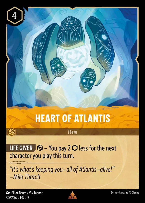 Il Cuore di Atlantide — Disney Lorcana Oggetto card from Into the Inklands