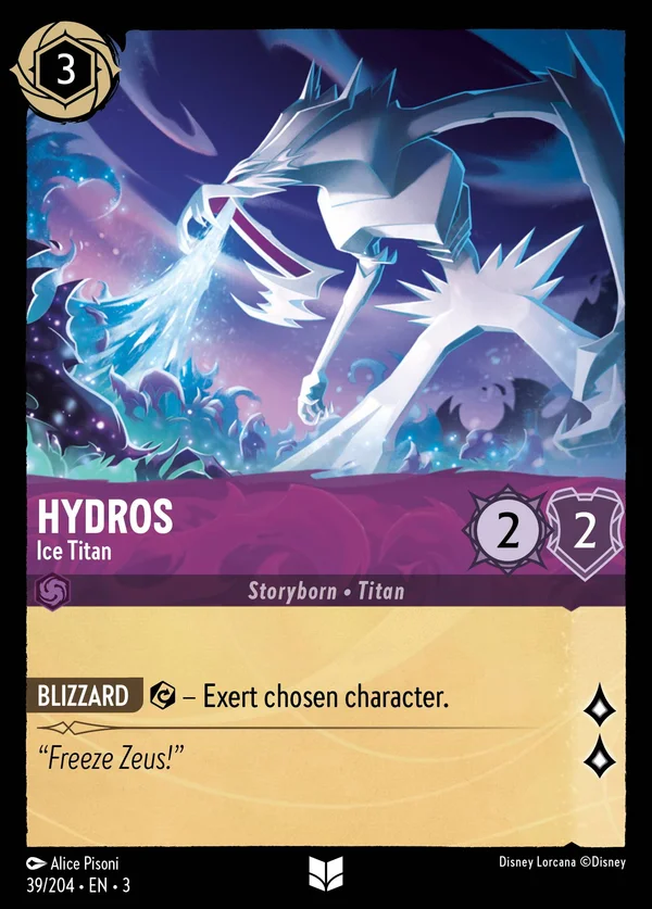 Hydros - Titano di Ghiaccio — Disney Lorcana Personaggio card from Into the Inklands