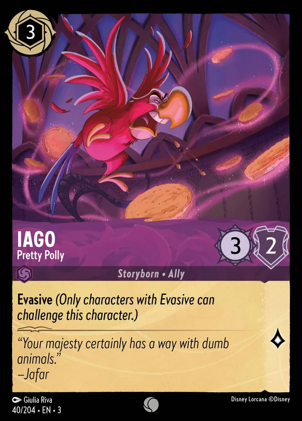 Iago - Bel Pappagallino — Disney Lorcana Personaggio card from Into the Inklands