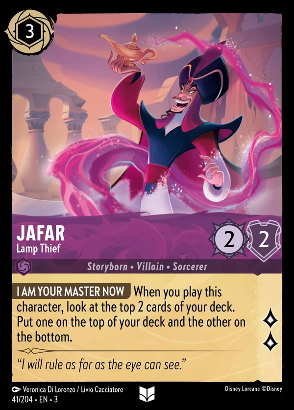 Jafar - Ladro della Lampada — Disney Lorcana Personaggio card from Into the Inklands