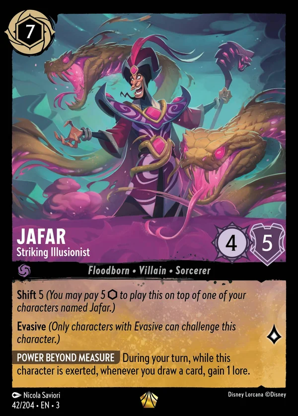 Jafar - Strabiliante Illusionista — Disney Lorcana Personaggio card from Into the Inklands