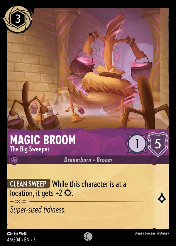 Scopa Magica - Il Grande Spazzino — Disney Lorcana Personaggio card from Into the Inklands