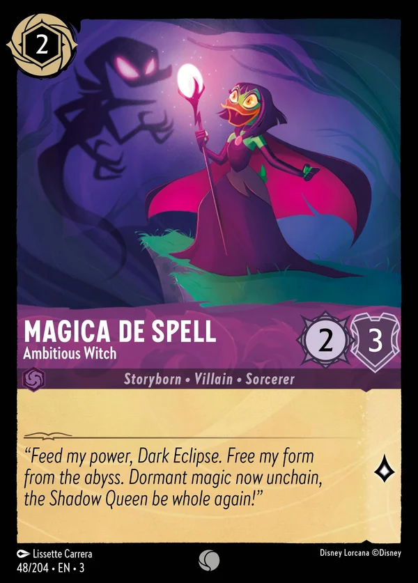 Amelia - Strega Ambiziosa — Disney Lorcana Personaggio card from Into the Inklands