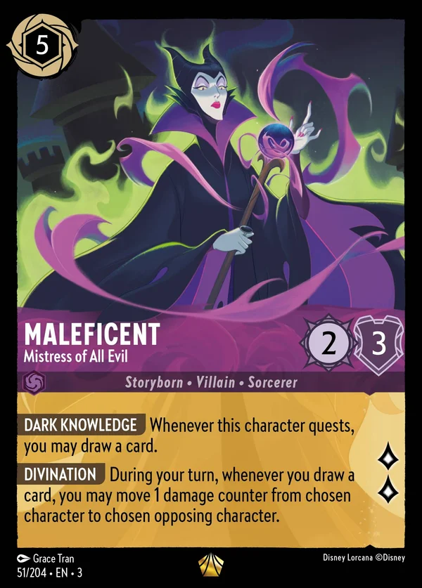 Malefica - Signora di Ogni Male — Disney Lorcana Personaggio card from Into the Inklands