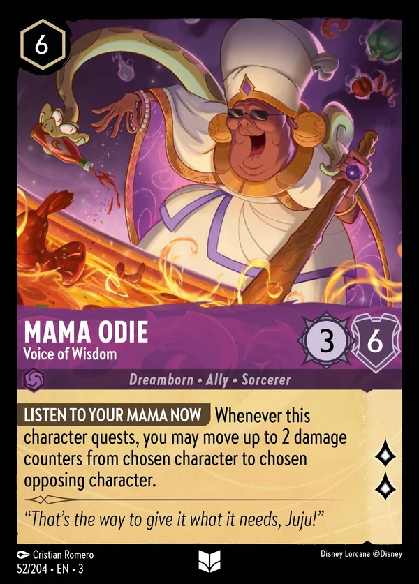 Mamma Odie - Voce della Saggezza — Disney Lorcana Personaggio card from Into the Inklands