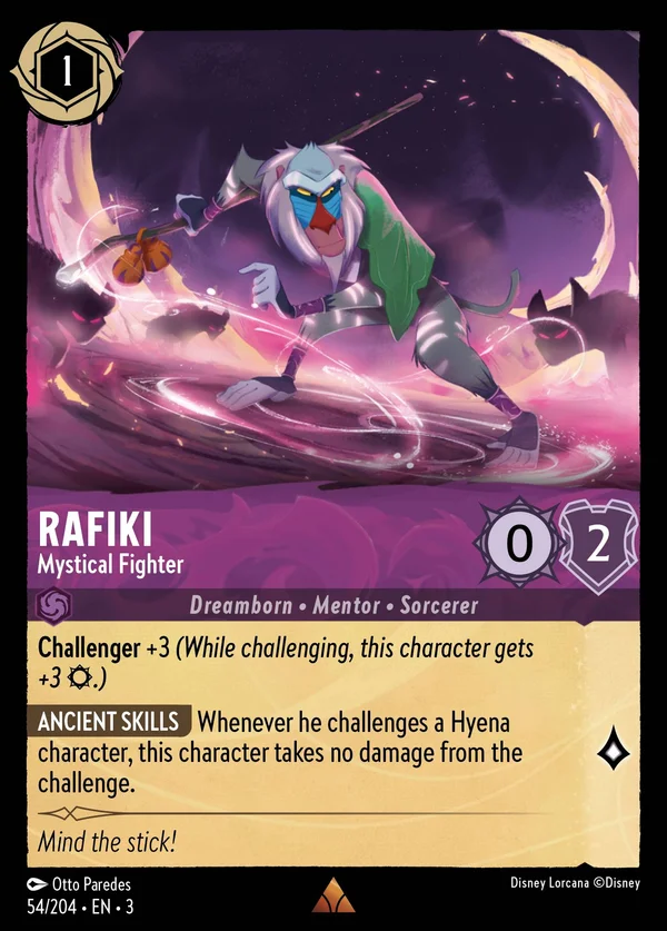 Rafiki - Combattente Mistico — Disney Lorcana Personaggio card from Into the Inklands