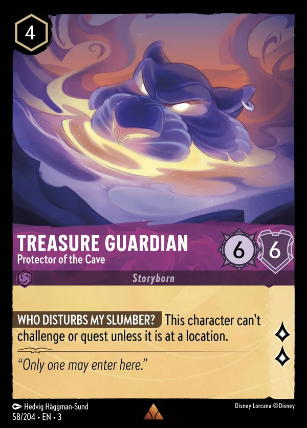 Guardiano del Tesoro - Protettore della Caverna — Disney Lorcana Personaggio card from Into the Inklands