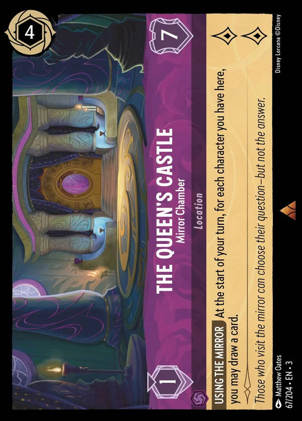 Il Castello della Regina - Stanza dello Specchio — Disney Lorcana Luogo card from Into the Inklands