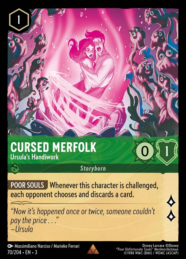 Sventurata Gente del Mare - Opera di Ursula — Disney Lorcana Personaggio card from Into the Inklands