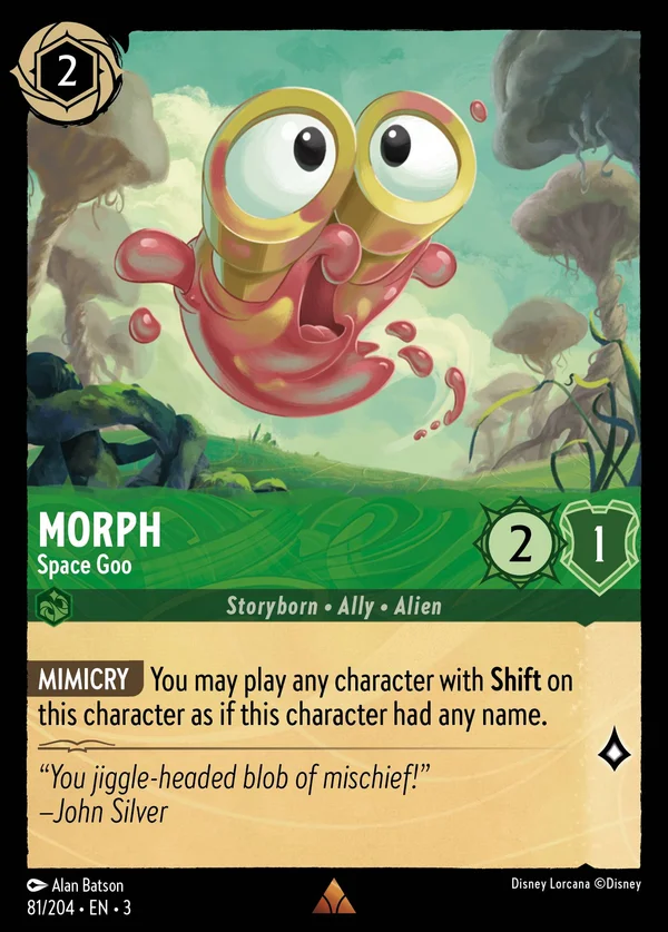 Morph - Blob Spaziale — Disney Lorcana Personaggio card from Into the Inklands