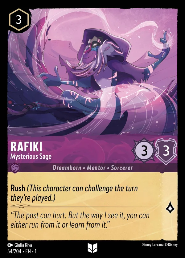 Rafiki - Mysterious Sage — Disney Lorcana Character card from The First Chapter