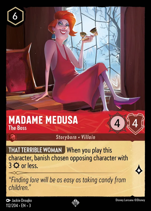 Madame Medusa - Il Boss — Disney Lorcana Personaggio card from Into the Inklands