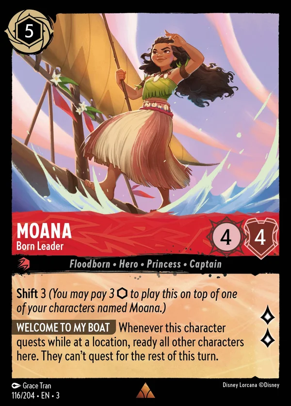Vaiana - Leader Nata — Disney Lorcana Personaggio card from Into the Inklands