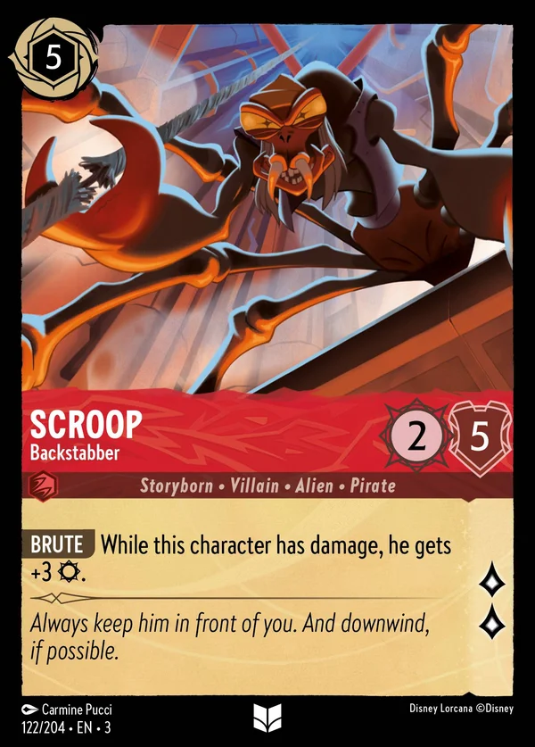 Scroop - Traditore — Disney Lorcana Personaggio card from Into the Inklands