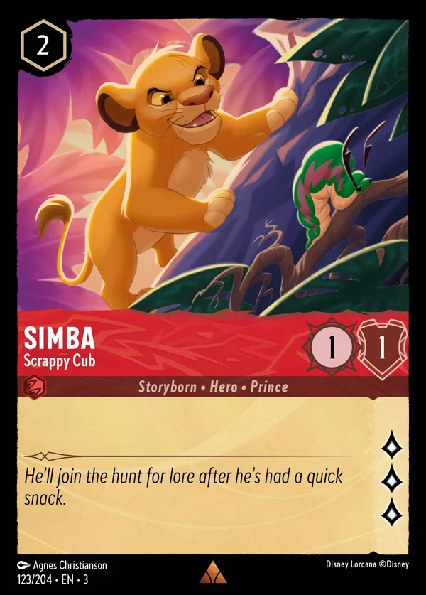 Simba - Cucciolo Spelacchiato — Disney Lorcana Personaggio card from Into the Inklands