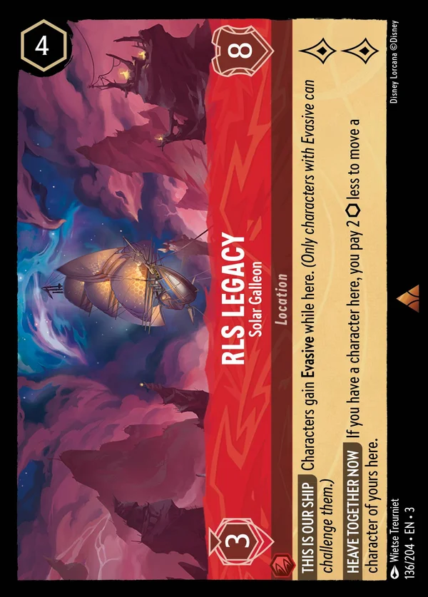 RLS Legacy - Galeone Solare — Disney Lorcana Luogo card from Into the Inklands