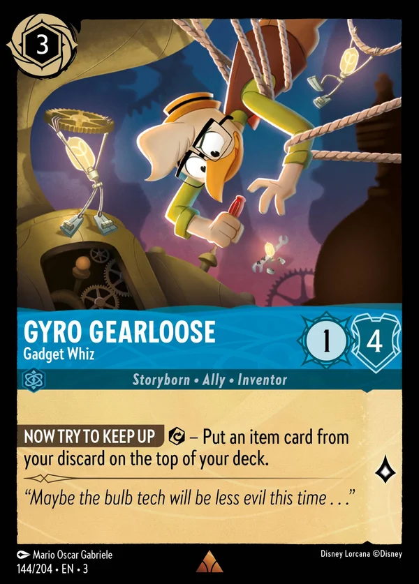 Archimede Pitagorico - Mago dei Gadget — Disney Lorcana Personaggio card from Into the Inklands