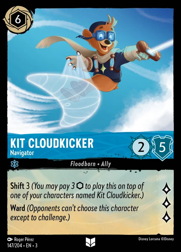 Kit Nuvoletta - Navigatore — Disney Lorcana Personaggio card from Into the Inklands