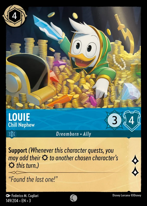 Qua - Nipote Tranquillo — Disney Lorcana Personaggio card from Into the Inklands