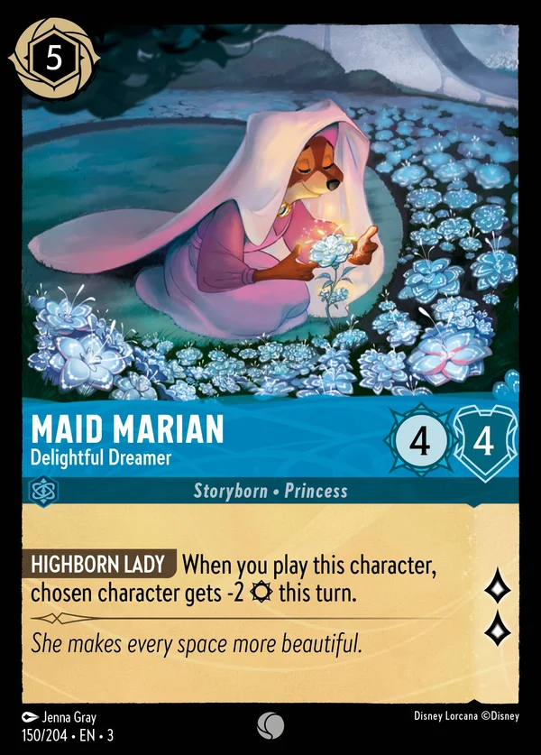 Lady Marian - Incantevole Sognatrice — Disney Lorcana Personaggio card from Into the Inklands