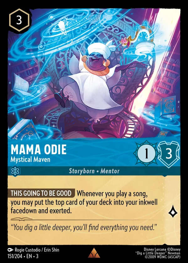 Mamma Odie - Esperta Mistica — Disney Lorcana Personaggio card from Into the Inklands