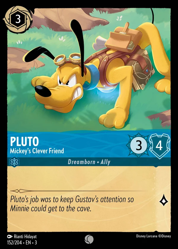 Pluto - Amico Sveglio di Topolino — Disney Lorcana Personaggio card from Into the Inklands