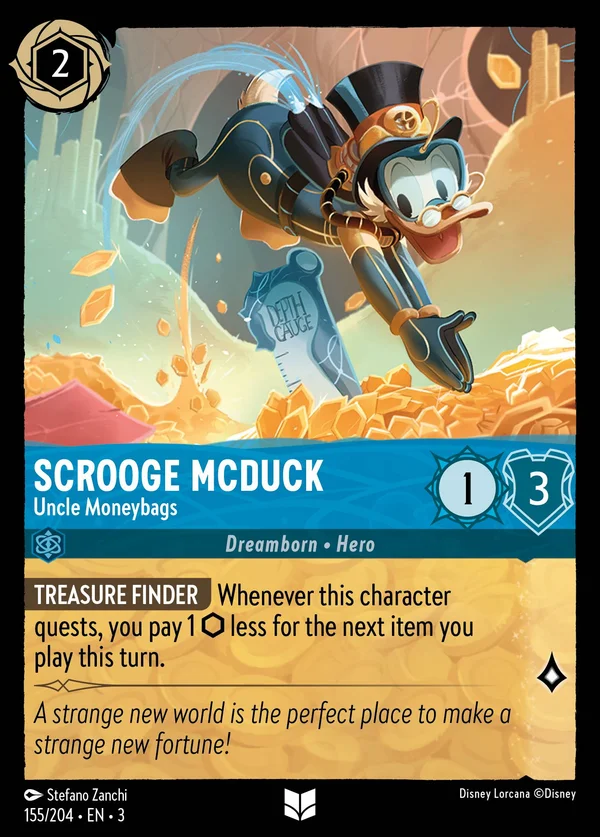 Paperon de' Paperoni - Zio Riccastro — Disney Lorcana Personaggio card from Into the Inklands