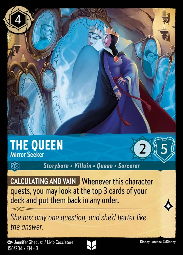 Regina - Consultatrice di Specchi — Disney Lorcana Personaggio card from Into the Inklands