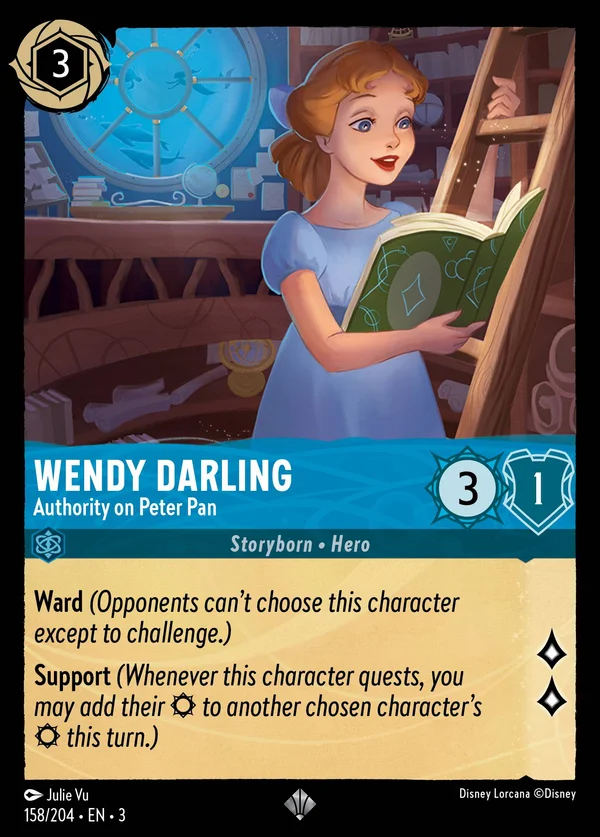 Wendy Darling - Esperta di Peter Pan — Disney Lorcana Personaggio card from Into the Inklands