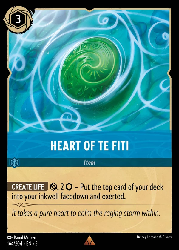 Cuore di Te Fiti — Disney Lorcana Oggetto card from Into the Inklands