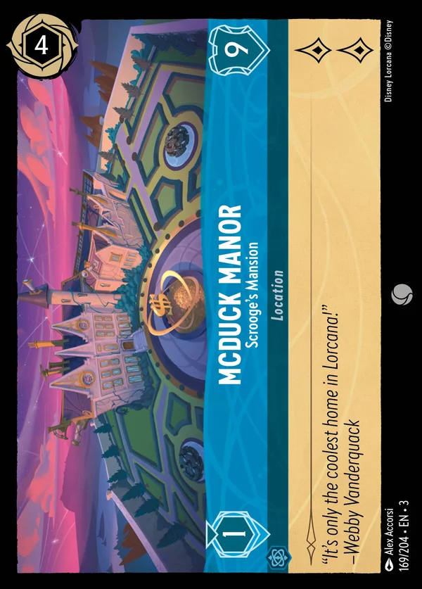 Villa de' Paperoni - Residenza di Paperone — Disney Lorcana Luogo card from Into the Inklands